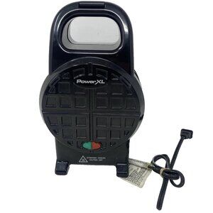 Power XL Waffle Maker 7" Wide & 1.5" Deep‎ Belgian Waffle Plus - Tested Works!